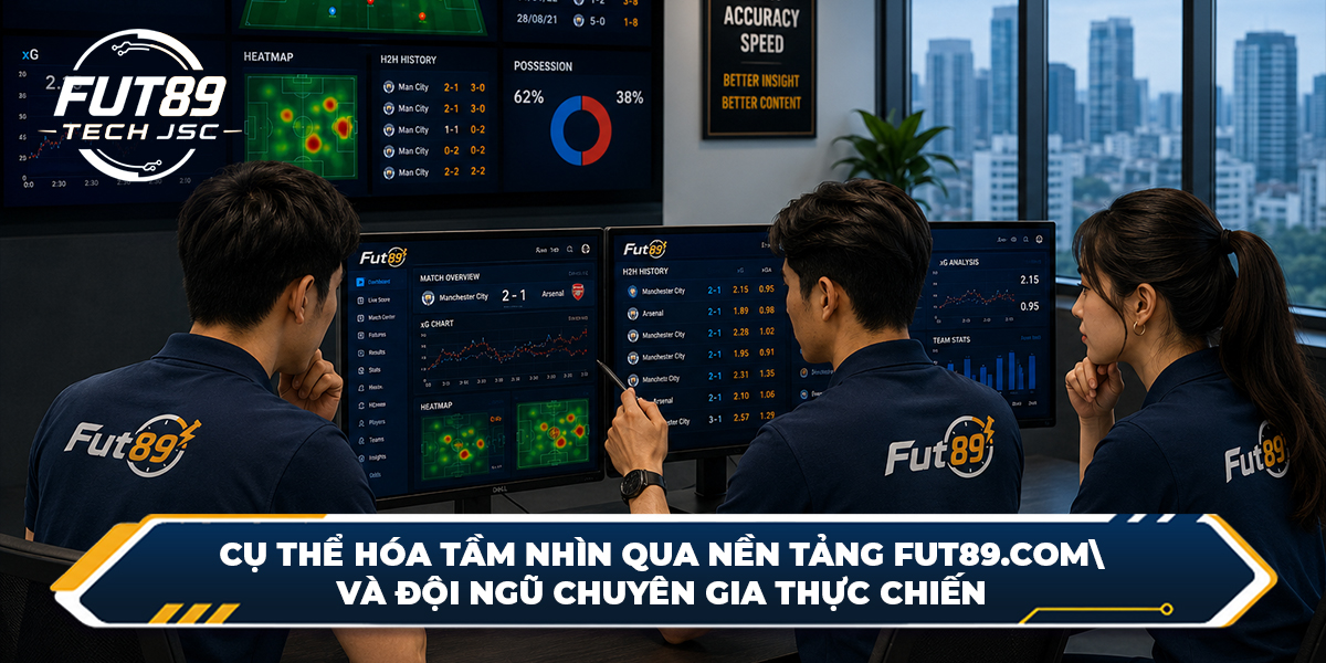 Cụ thể hóa tầm nhìn qua nền tảng fut89.com và đội ngũ chuyên gia thực chiến