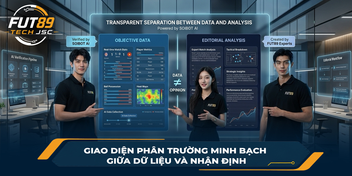 Giao diện phân trường minh bạch giữa dữ liệu và nhận định